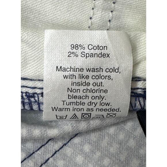 J. Crew Toothpick Straight Leg Pants Blue White Checkered Print Mid Rise 25 - Picture 9 of 13